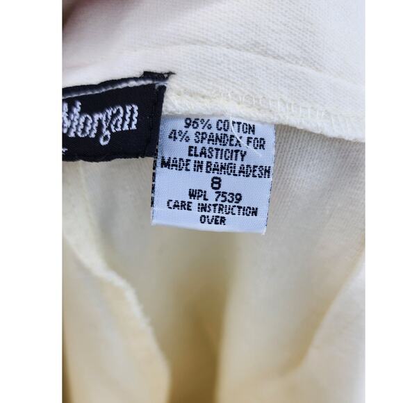 New Vintage‎ Deadstock Ashleigh Morgan Stirrup Pants Size 8 White Cream - Picture 7 of 8
